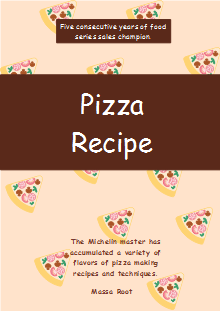 Pizza Recipe Book Cover